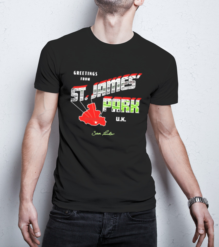 Greetings From St James Park UK Soccer Stadium Souvenir T-Shirt