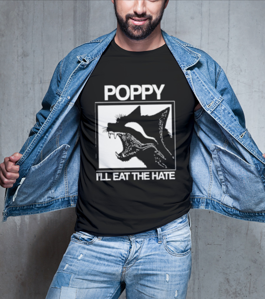 Poppy Feral I'll Eat The Hate Wolf T-Shirt