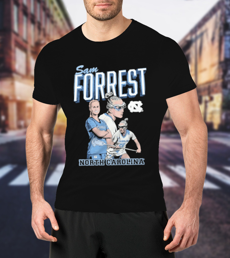 Sam Forrest UNC Tar Heels North Carolina Women's Lacrosse T-Shirt
