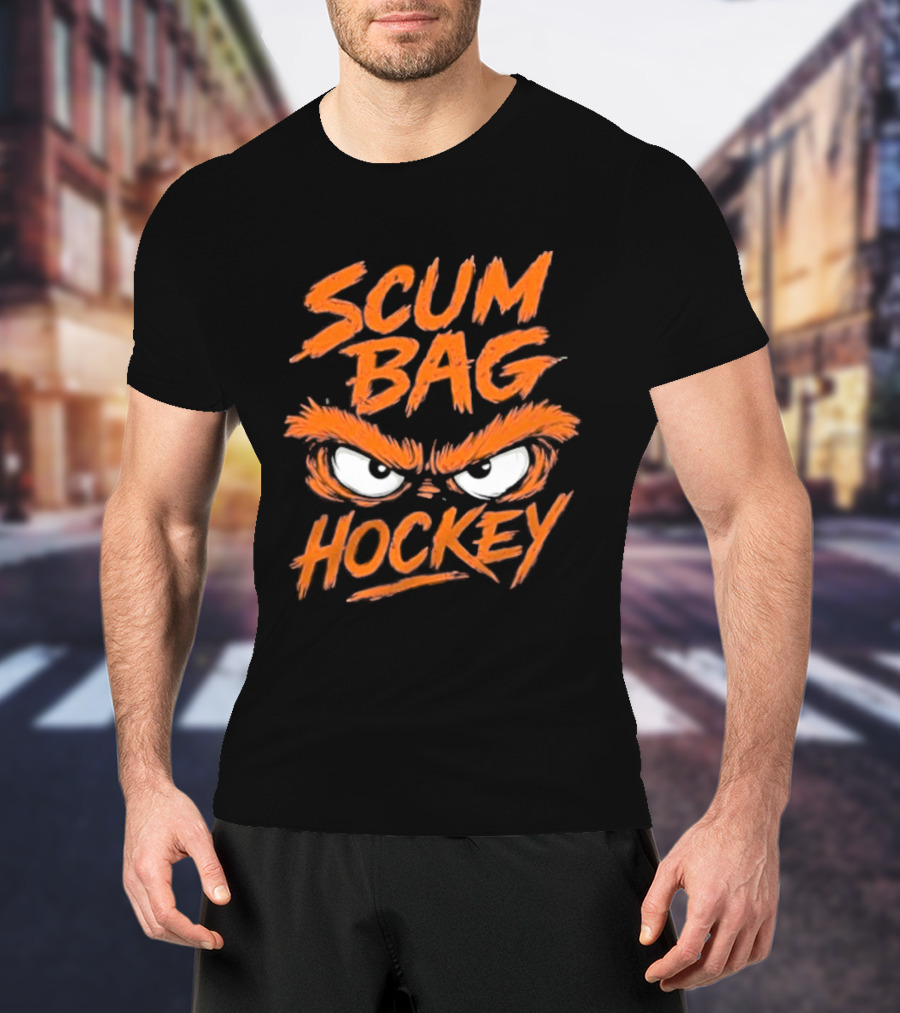 Scumbag Hockey Flyer Angry Eyes T-Shirt
