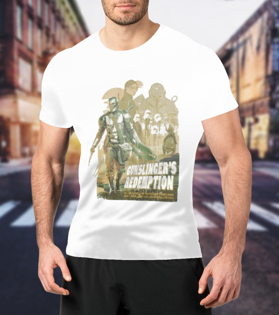 Gunslinger's Redemption Star Wars Heroes Villains 2026 Mandalorian Boba Fett Fennec Shand T-Shirt