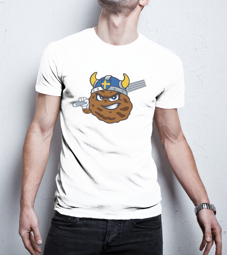 Kane County Cougars Swedish Meatballs 2026 Baseball Viking Helmet Fork T-Shirt