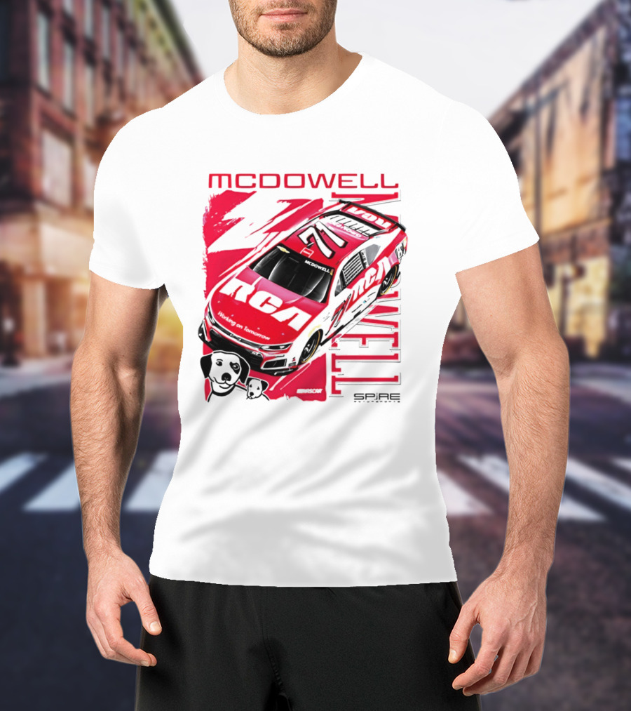 McDowell RCA 2026 Racing Car Number 34 Spire Motorsports T-Shirt