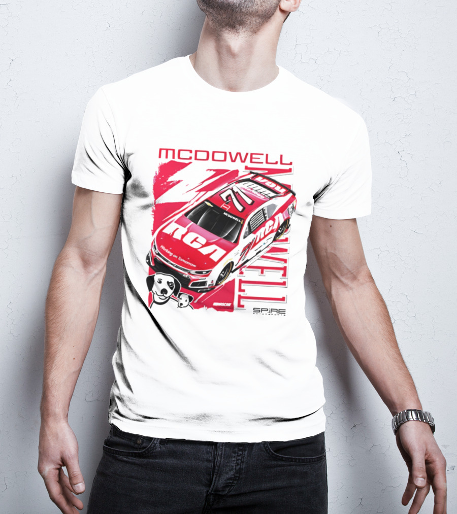 McDowell RCA 2026 Racing Car Number 34 Spire Motorsports T-Shirt