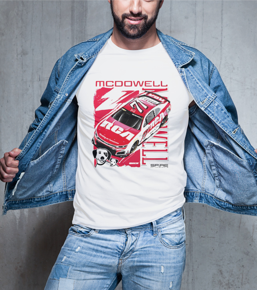 McDowell RCA 2026 Racing Car Number 34 Spire Motorsports T-Shirt