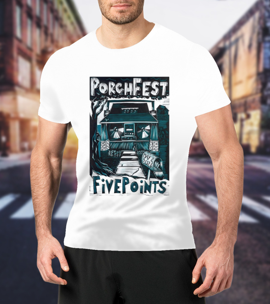 PorchFest FivePoints May 2026 Huntsville AL Music Event T-Shirt