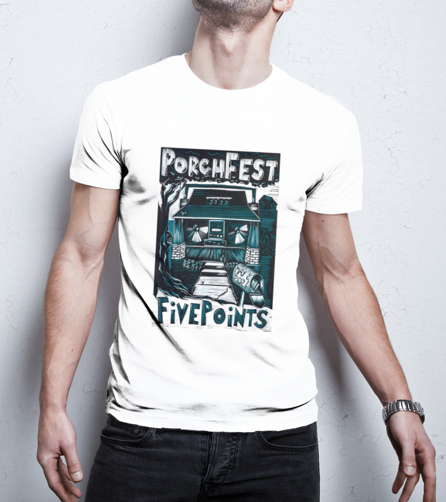 PorchFest FivePoints May 2026 Huntsville AL Music Event T-Shirt
