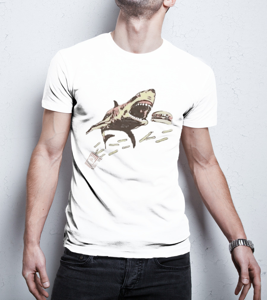 Whataburger Shark Eating Burger And Fries T-Shirt