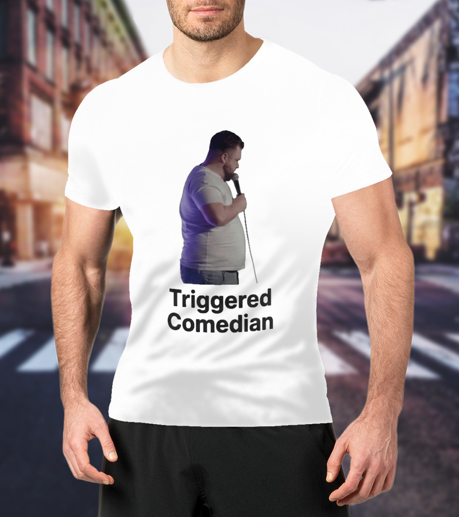 Triggered Comedian Stand Up Microphone Performance T-Shirt