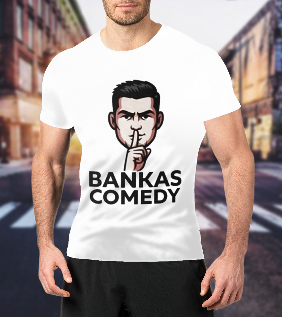 Bankas Comedy Silenced Finger Gesture T-Shirt