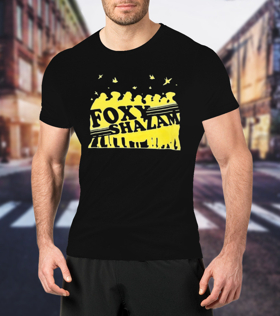 Foxy Shazam Yellow Silhouettes And Birds T-Shirt