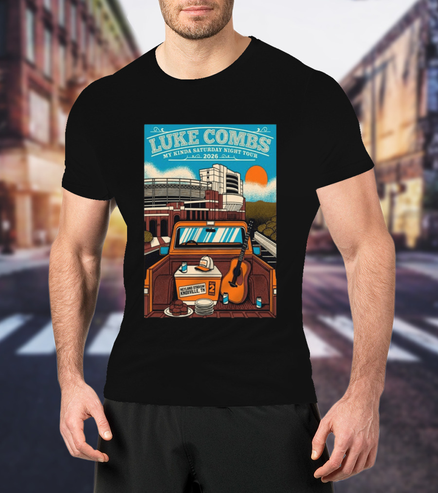 Luke Combs My Kinda Saturday Night Tour 2026 Neyland Stadium Knoxville TN May 02 T-Shirt
