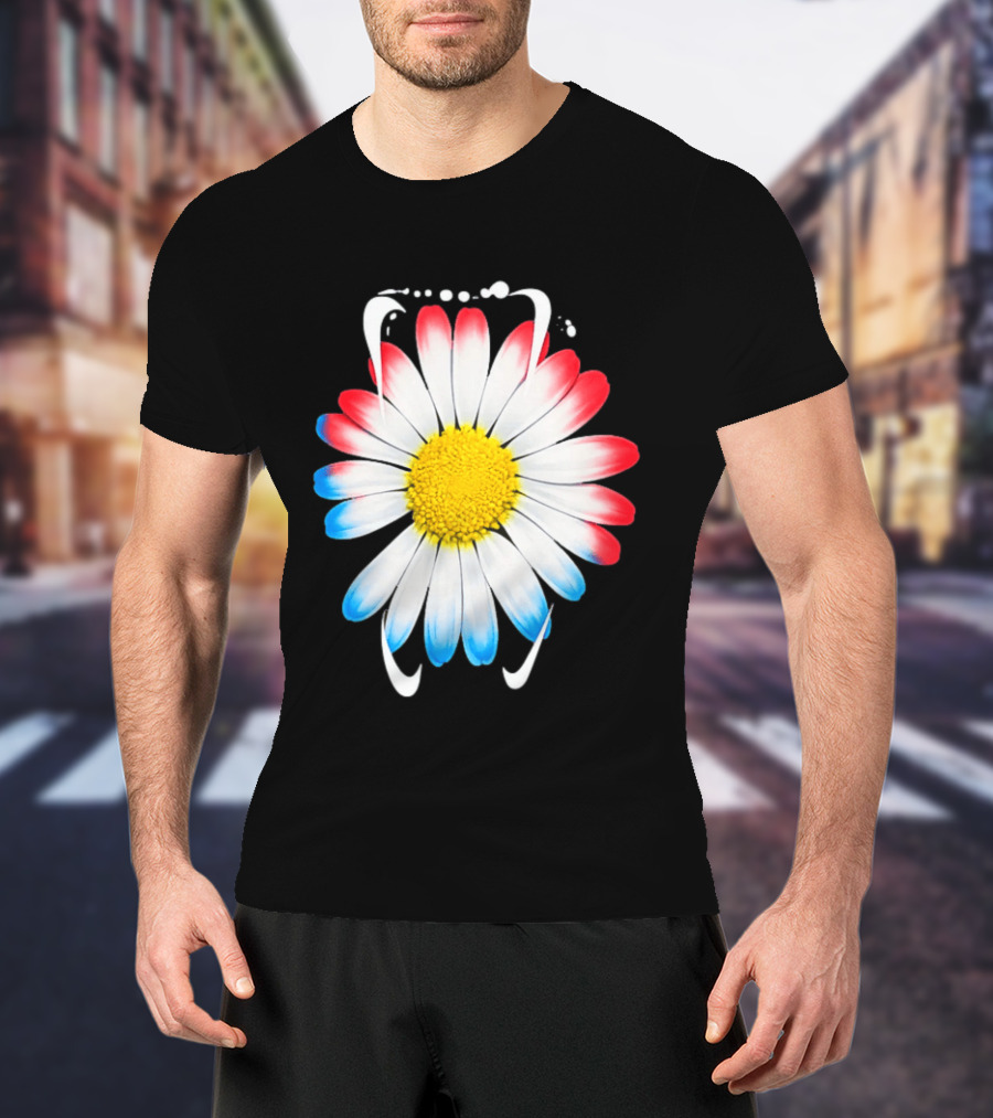 G Dragon Daisy Red Blue Petals T-Shirt