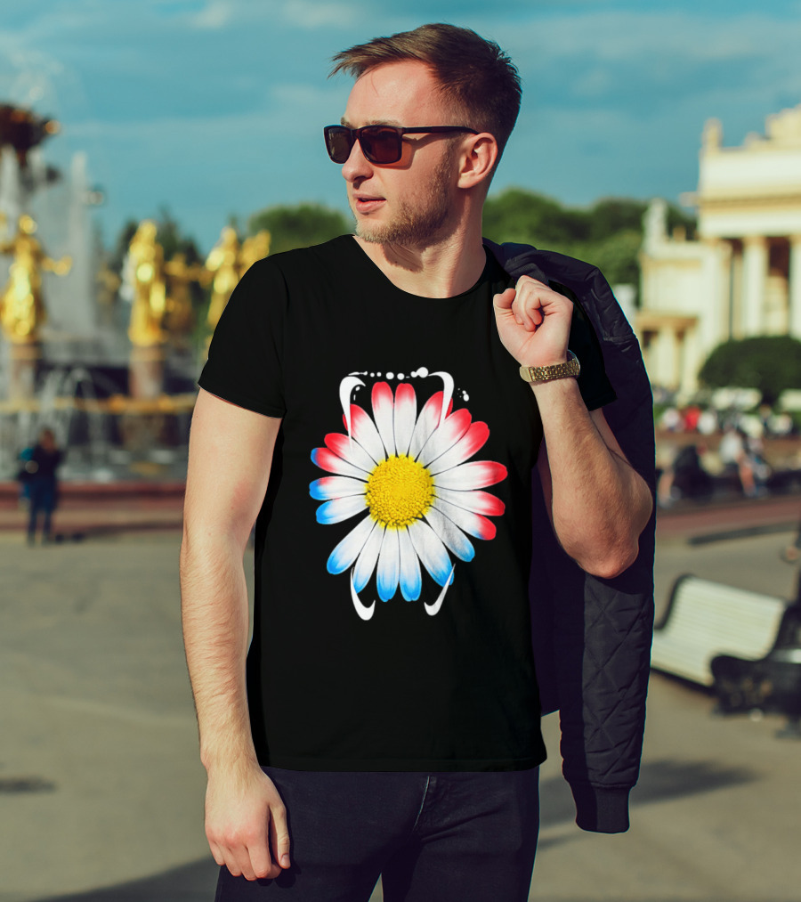G Dragon Daisy Red Blue Petals T-Shirt