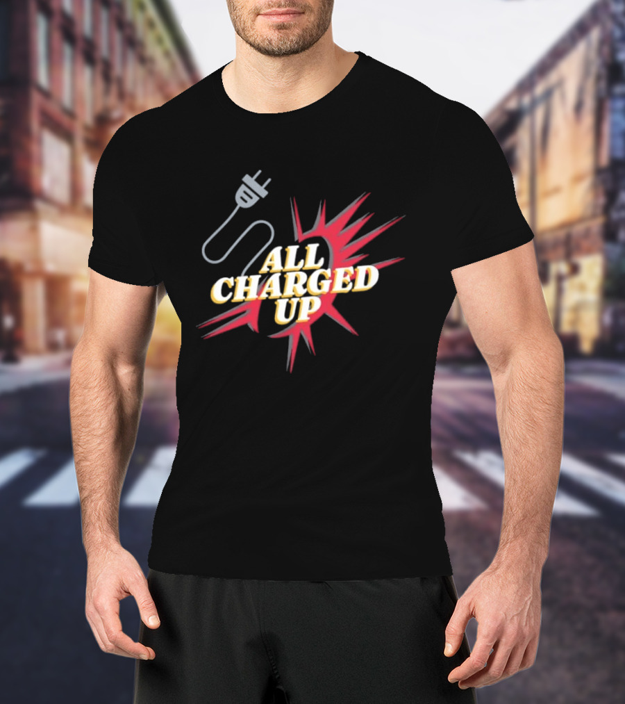 Ottawa All Charged Up Electric Energy Burst Plug T-Shirt