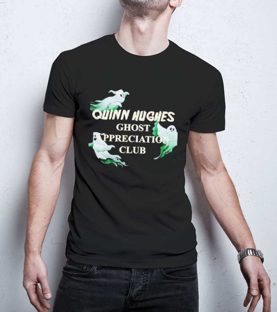 Quinn Hughes Ghost Appreciation Club Whimsical Spirit T-Shirt