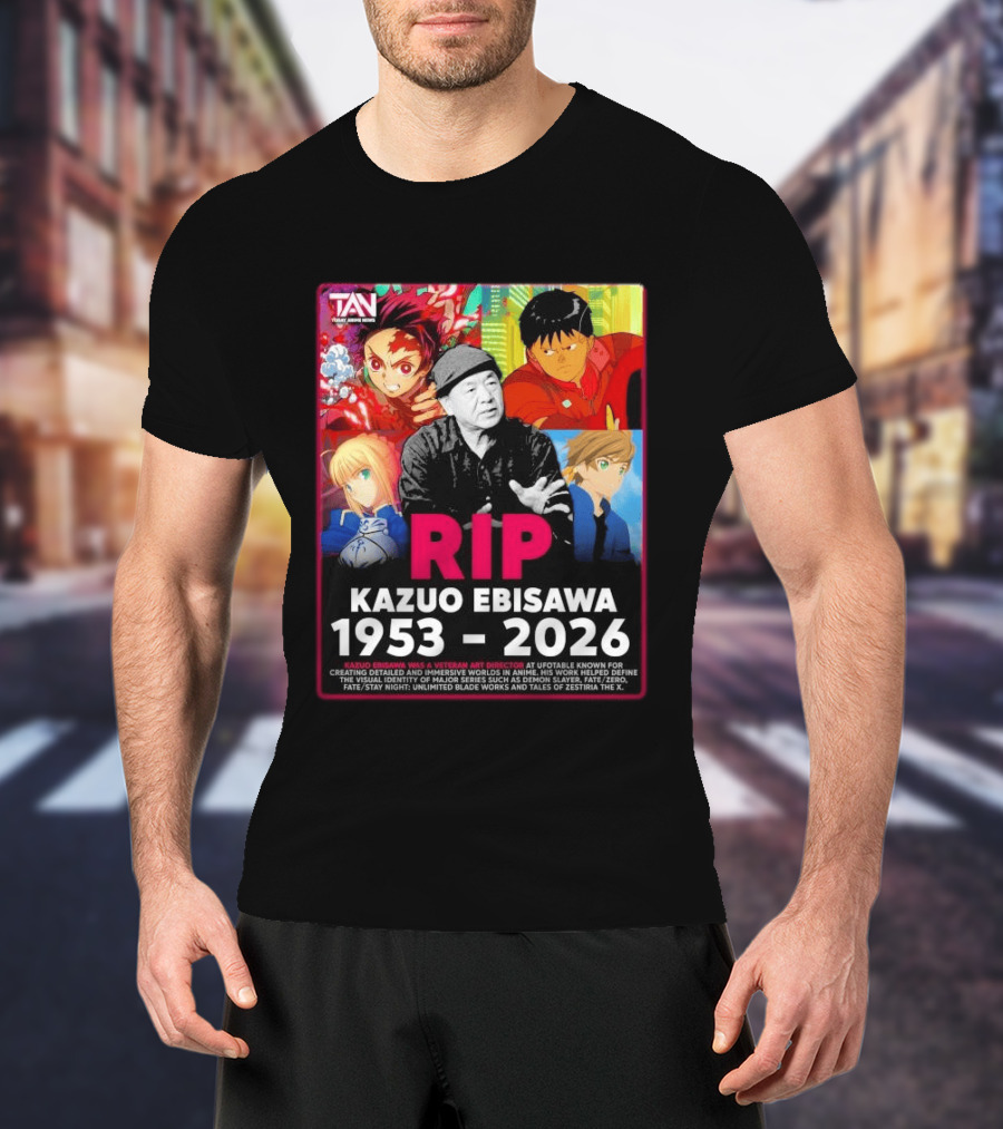 RIP Kazuo Ebisawa 1953 2026 Anime Veteran Art Director Demon Slayer Fata/Zero T-Shirt