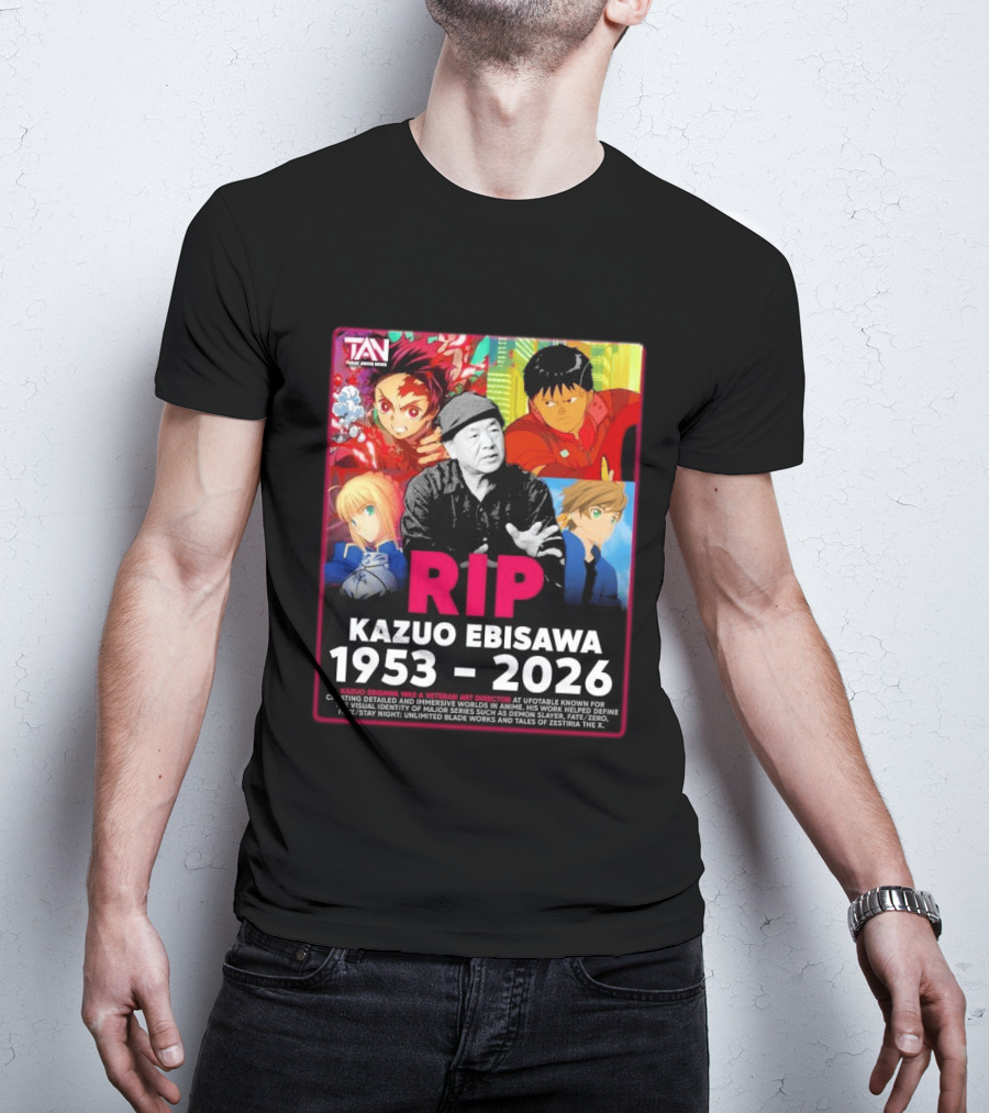 RIP Kazuo Ebisawa 1953 2026 Anime Veteran Art Director Demon Slayer Fata/Zero T-Shirt
