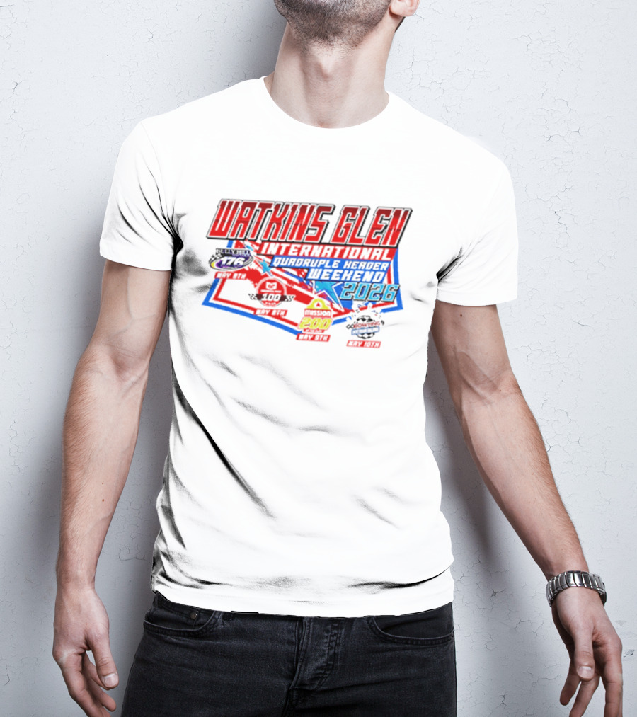 Watkins Glen International 2026 Quadruple Header Weekend Events T-Shirt