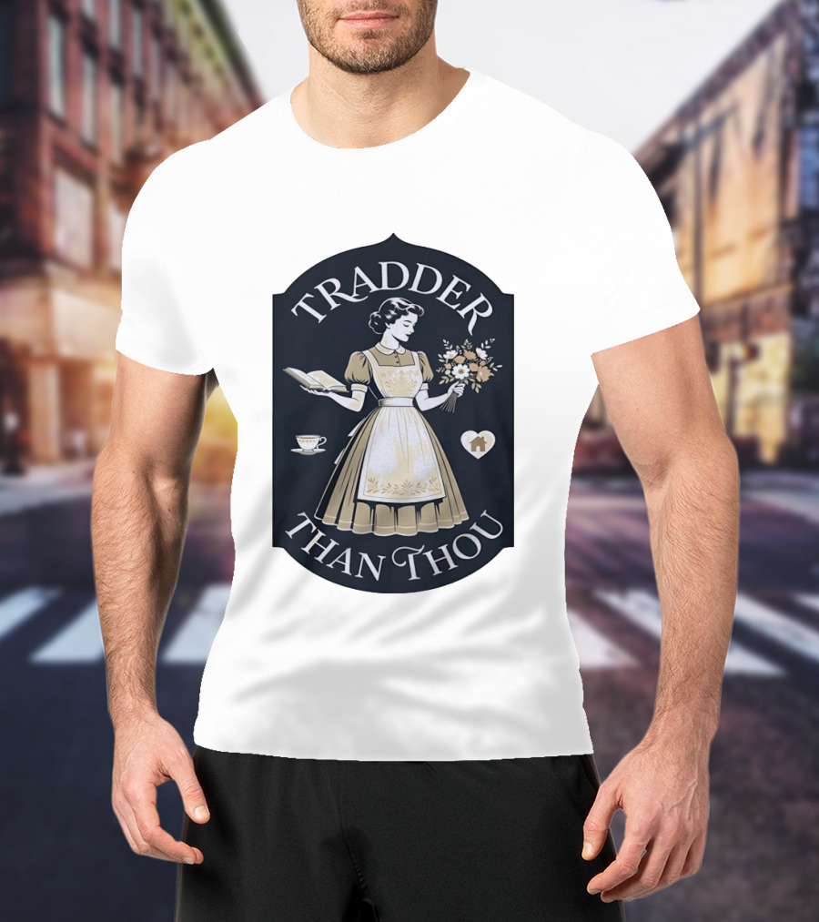 Tradder Than Thou Woman Holding Book And Flower T-Shirt
