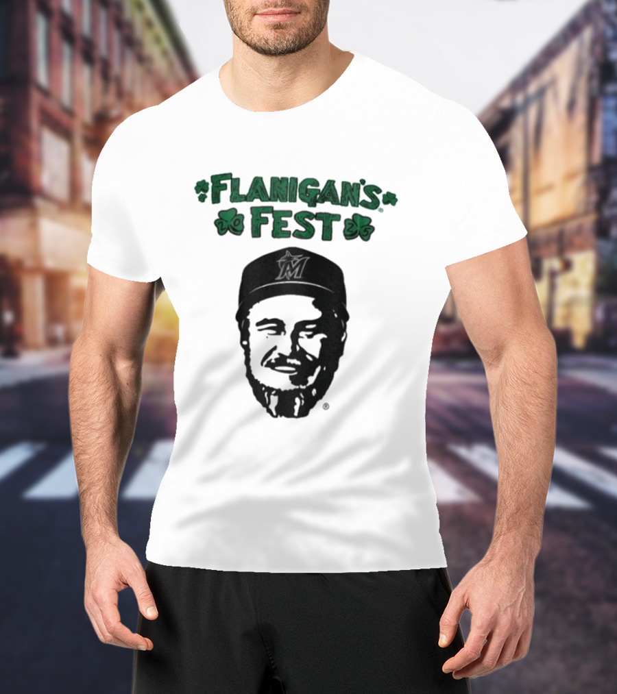 Flanigan's Fest Miami Marlins Shamrock T-Shirt