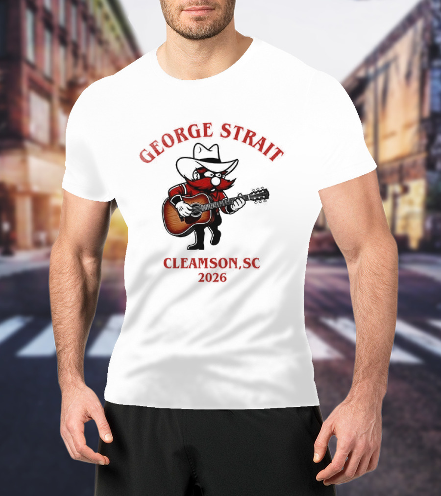 George Strait Clemson 2023 Cowboy Guitar Player T-Shirt
