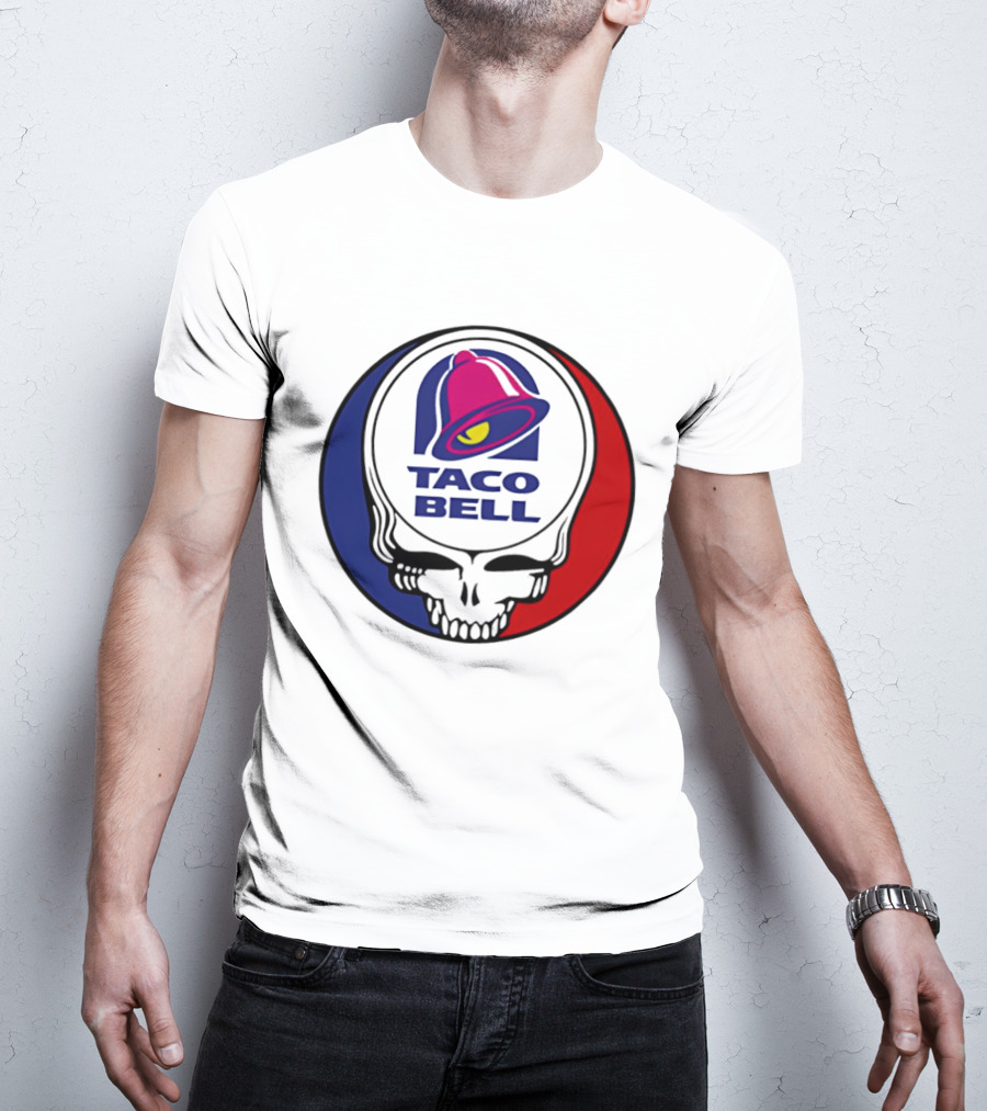 Taco Bell Grateful Dead Skull Logo Red Blue Collaboration T-Shirt