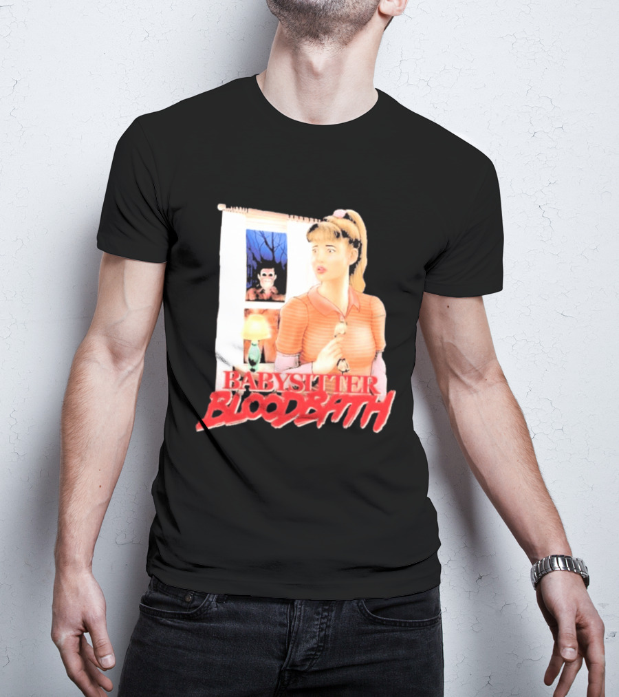 Babysitter Bloodbath Puppet Combo Novel Cover Creepy T-Shirt