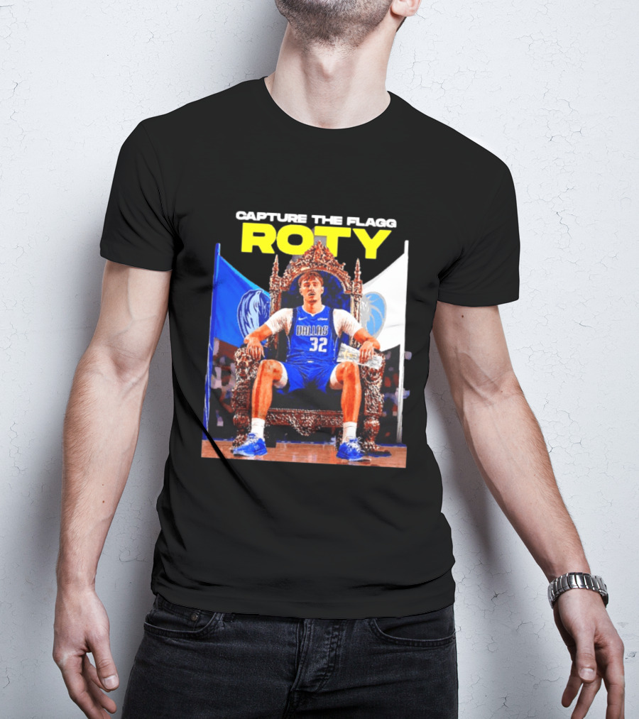 Capture The Cooper Flagg ROTY Dallas Mavericks Basketball Throne T-Shirt