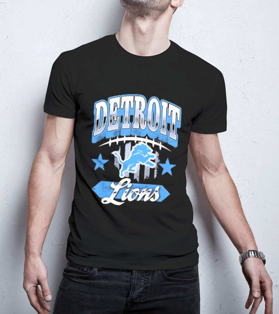 Detroit Lions Americana 2026 Stars Stripes Football Fan Gear T-Shirt