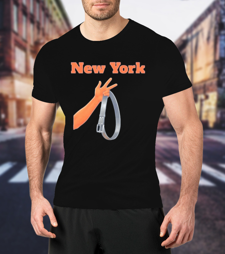 Jalen Brunson Three Point Celebration New York Knicks Belt Gesture T-Shirt