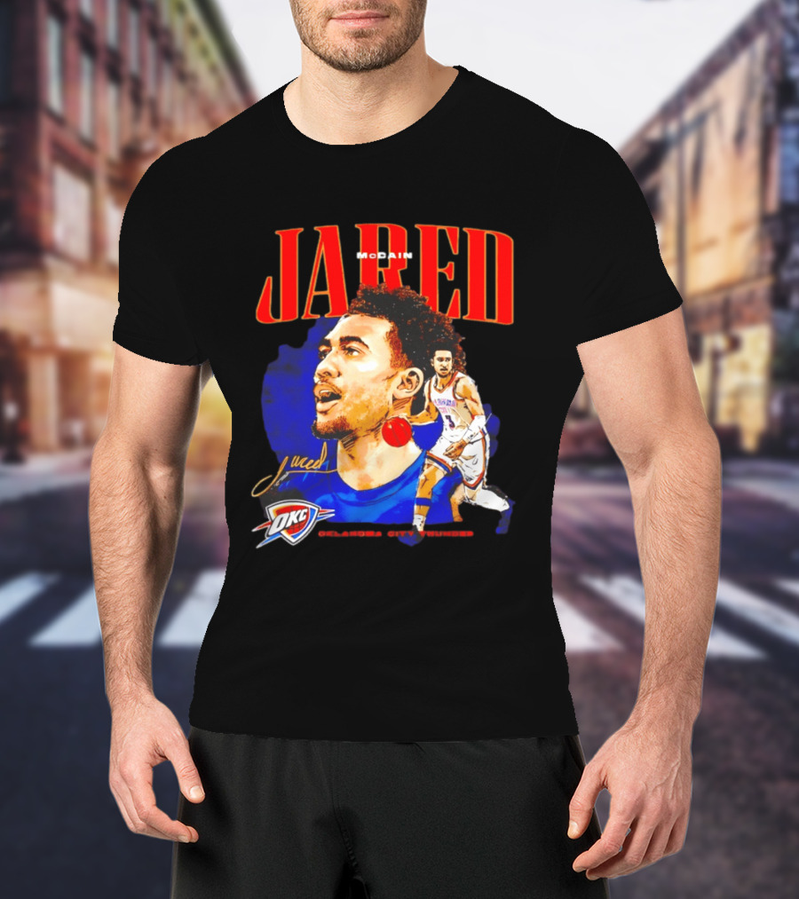 Jared McCain Oklahoma City Thunder NBA Basketball OKC Player T-Shirt