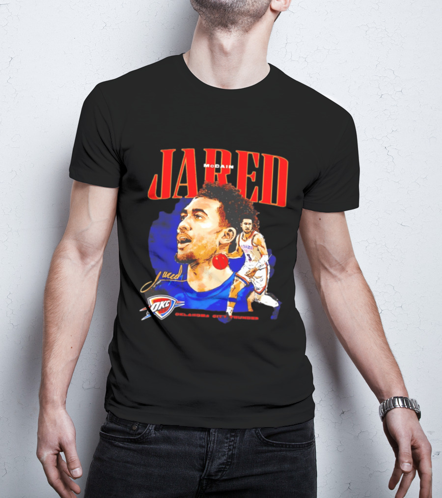 Jared McCain Oklahoma City Thunder NBA Basketball OKC Player T-Shirt