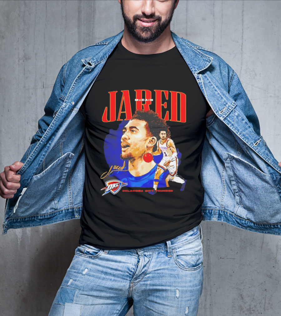Jared McCain Oklahoma City Thunder NBA Basketball OKC Player T-Shirt