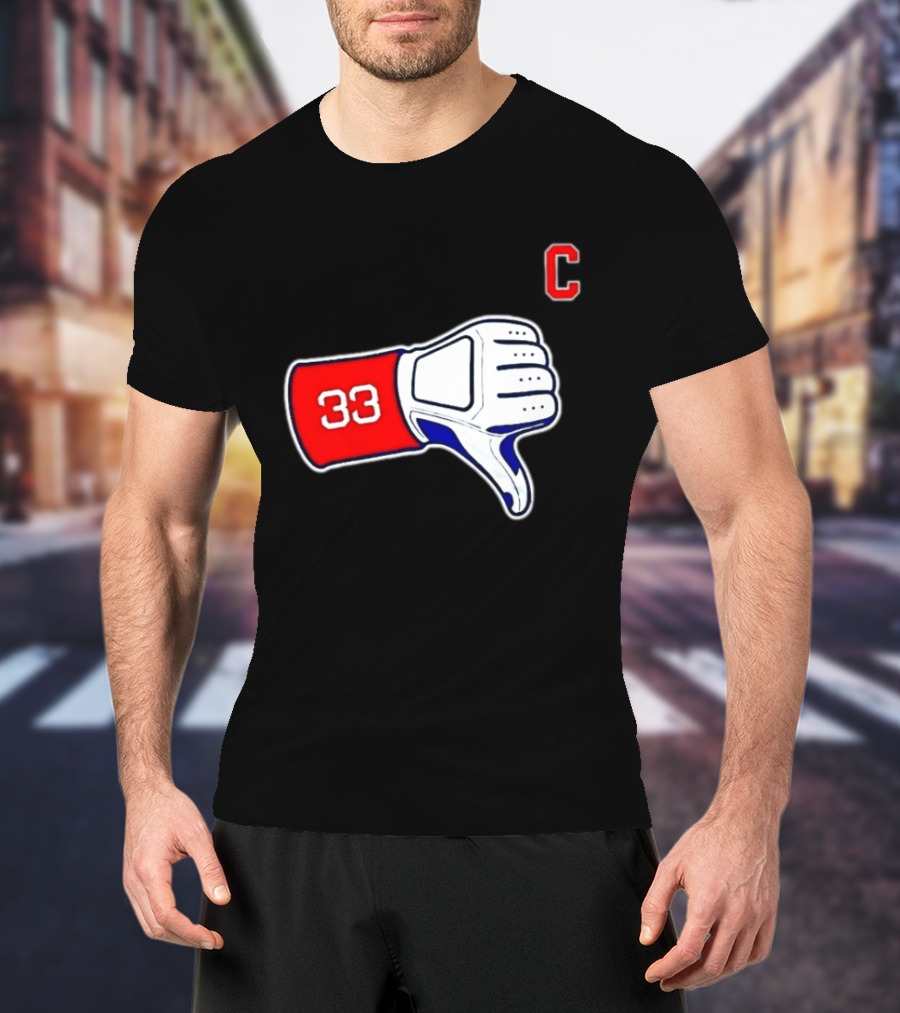 Jason Varitek Iconic 33 Thumbs Down Gesture Red Sox Symbol C T-Shirt