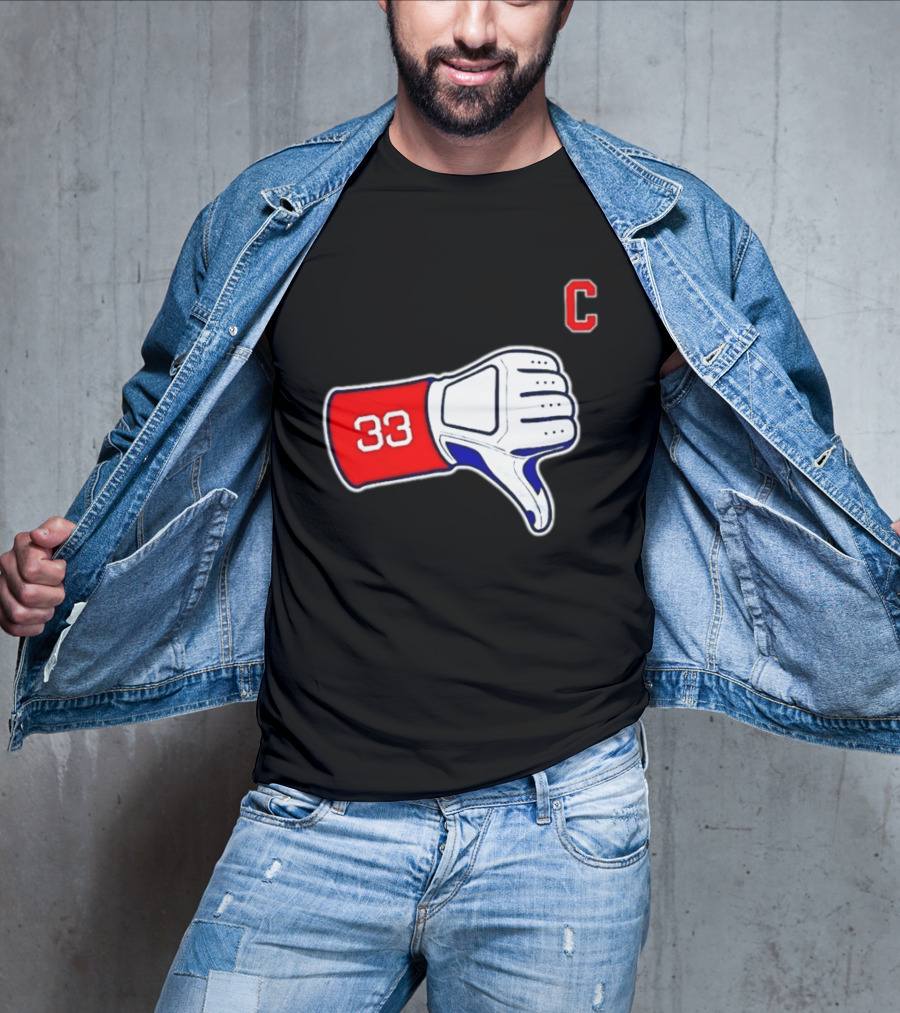 Jason Varitek Iconic 33 Thumbs Down Gesture Red Sox Symbol C T-Shirt