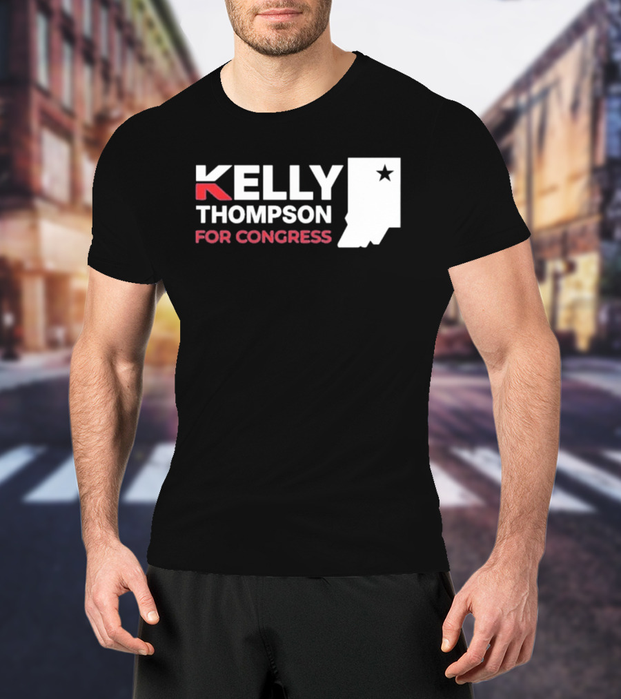 Kelly Thompson For Congress Indiana Star Icon Representation T-Shirt