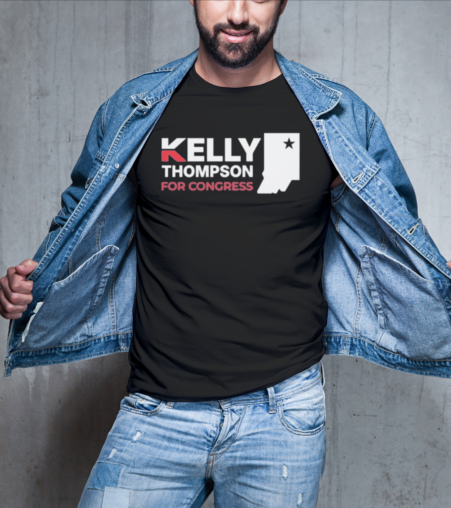 Kelly Thompson For Congress Indiana Star Icon Representation T-Shirt