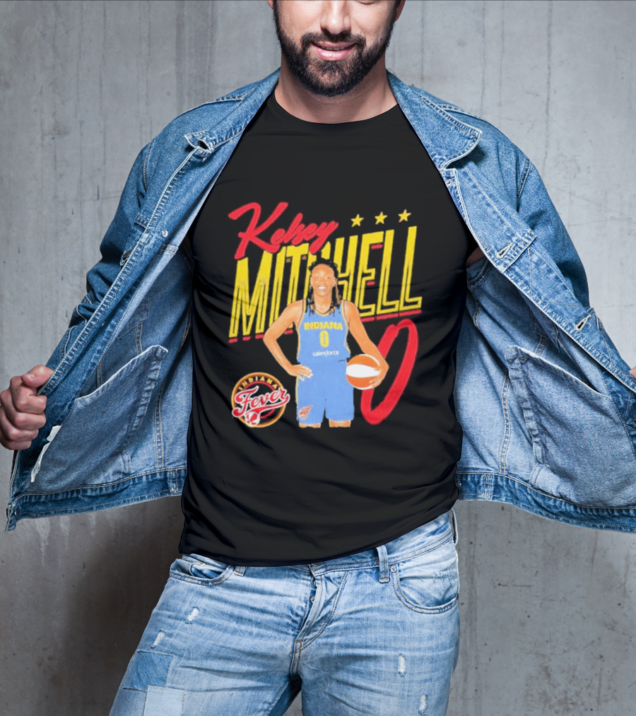 Kelsey Mitchell Indiana Fever Basketball Player Pose Salesforce T-Shirt