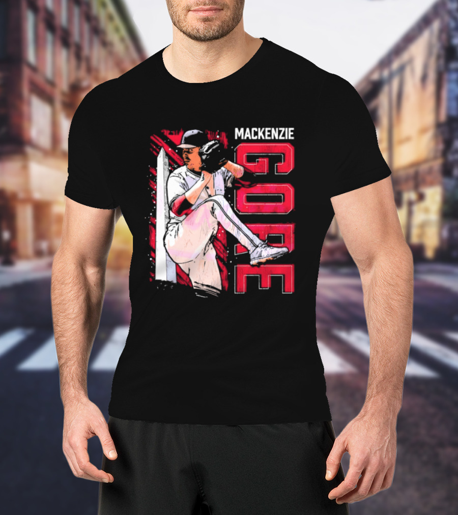 Mackenzie Gore Washington Pitching Action Baseball T-Shirt