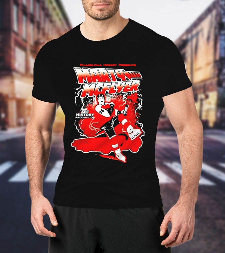 Philadelphia Hockey Presents Marty McFly 2026 With Philadelphia Flyers Hockey 97 T-Shirt