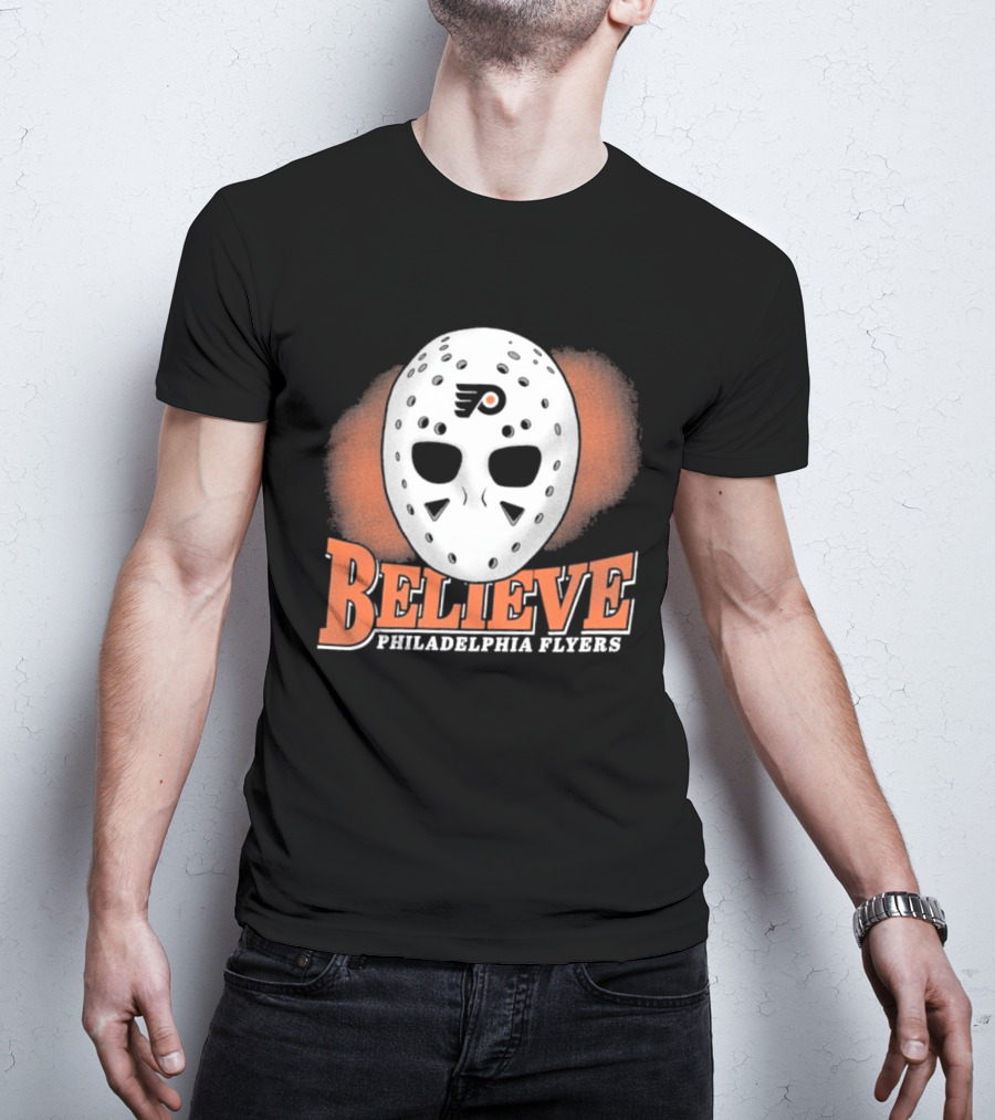 Philadelphia Flyers Believe Hockey Mask Franklin T-Shirt