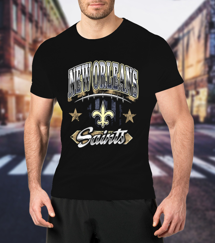 New Orleans Saints Americana 2026 Fleur De Lis Stars Stripes T-Shirt