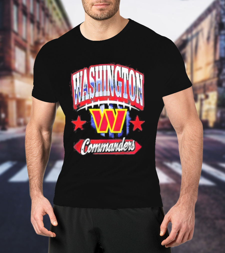 Washington Commanders W Americana Football Stars T-Shirt