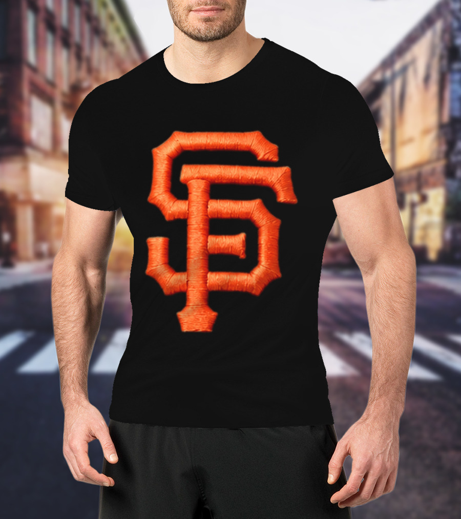 Alex Smith SF Giants Hat Orange Monogram T-Shirt