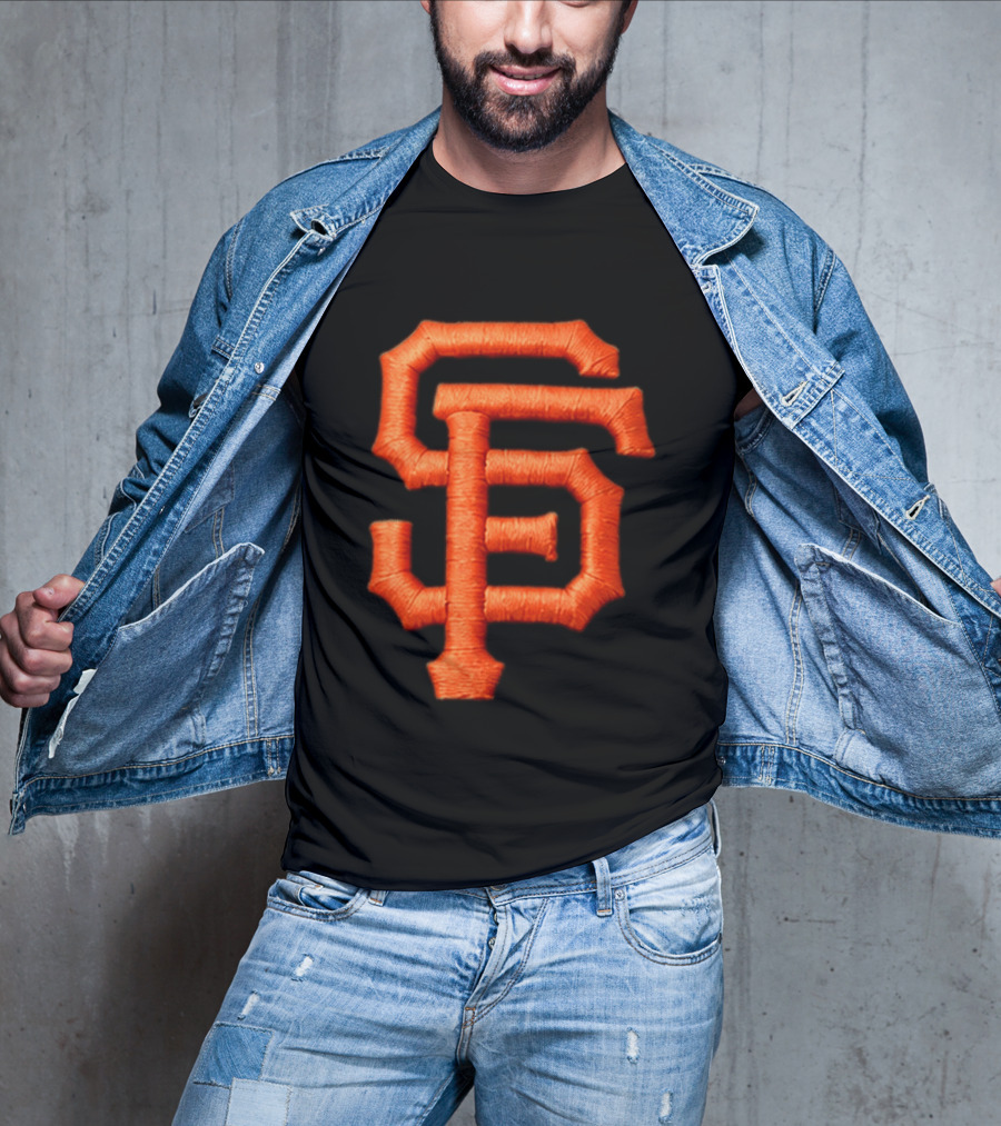 Alex Smith SF Giants Hat Orange Monogram T-Shirt