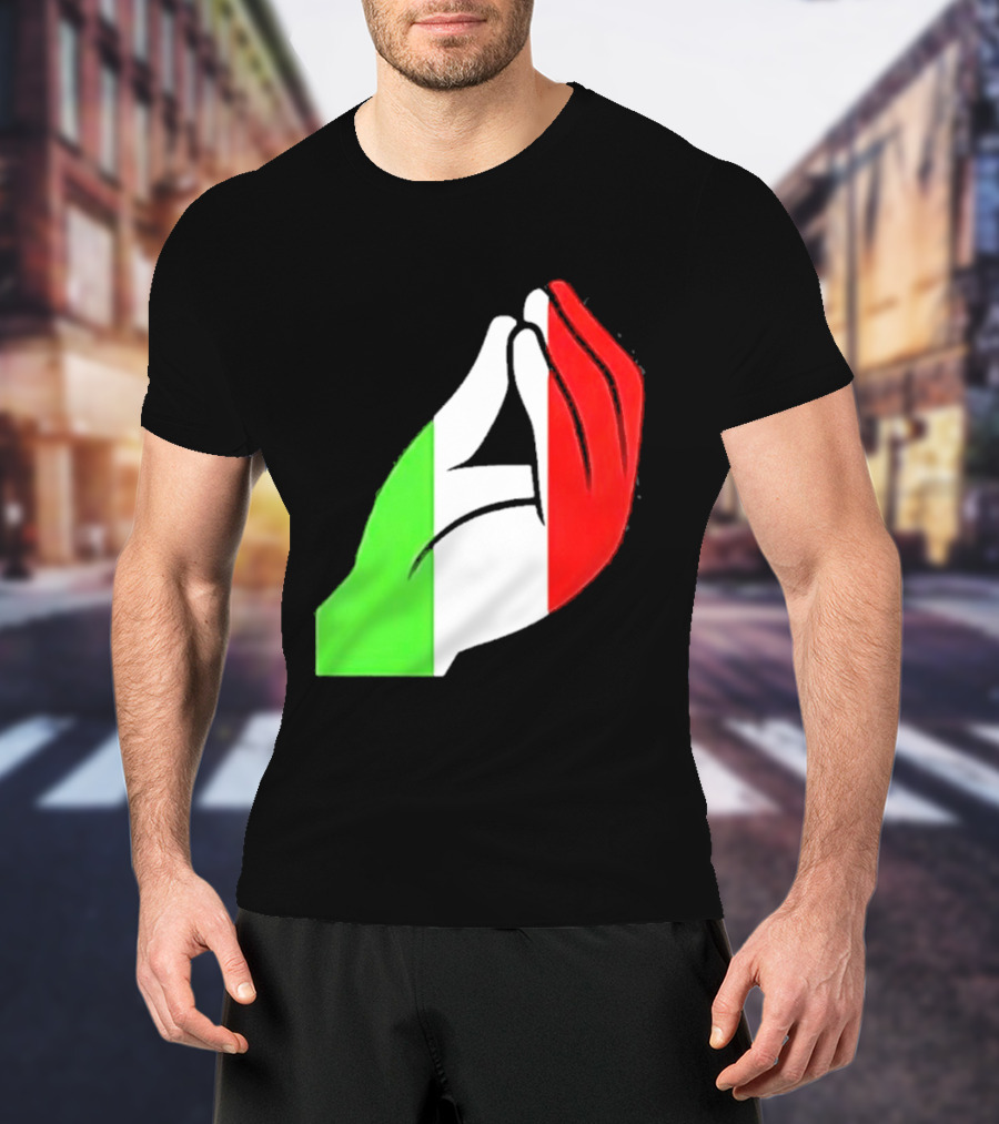 Italian Hand Gesture Ma Che Vuoi Green White Red T-Shirt