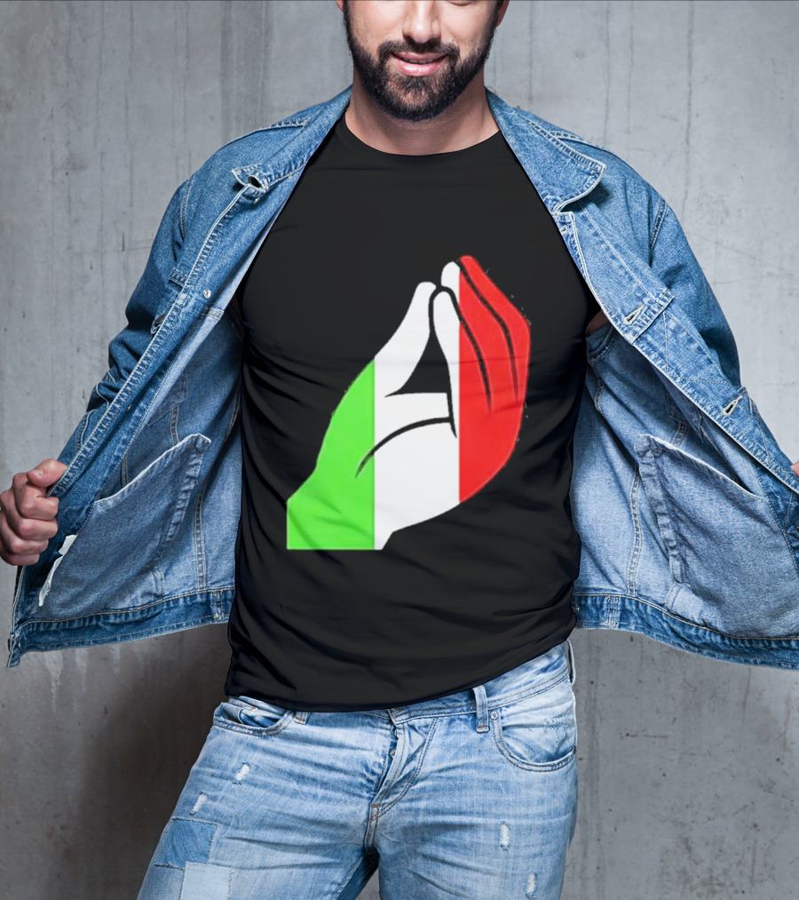 Italian Hand Gesture Ma Che Vuoi Green White Red T-Shirt