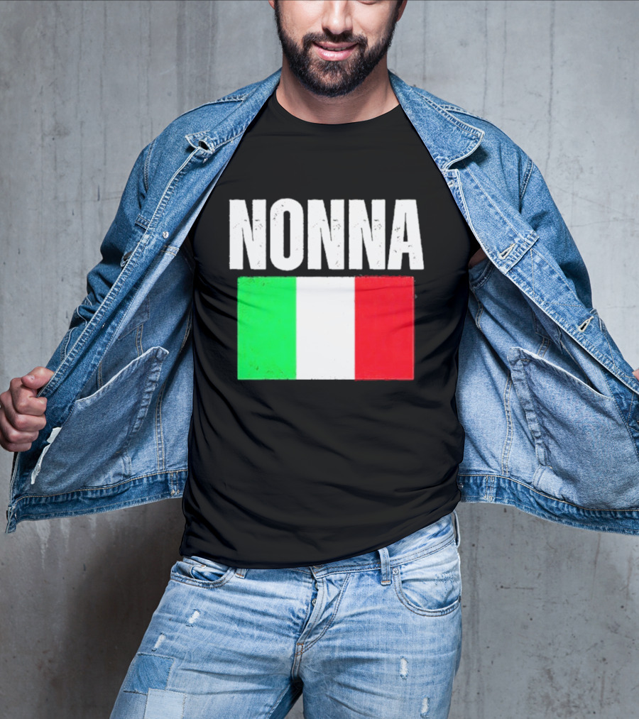 Italian Nonna Flag Pride With Italy T-Shirt