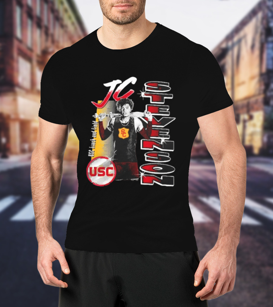 JC Stevenson USC Track And Field Player Name Athlete USC T-Shirt